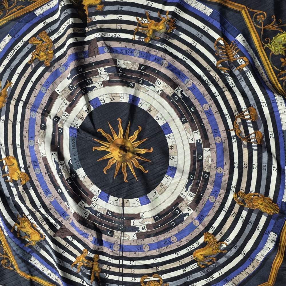 Astrologie Hermes Plisse Scarf 2003 Francoise Faconnet